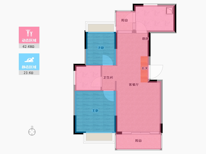 江苏省-南京市-恒大林溪郡-78.00-户型库-动静分区