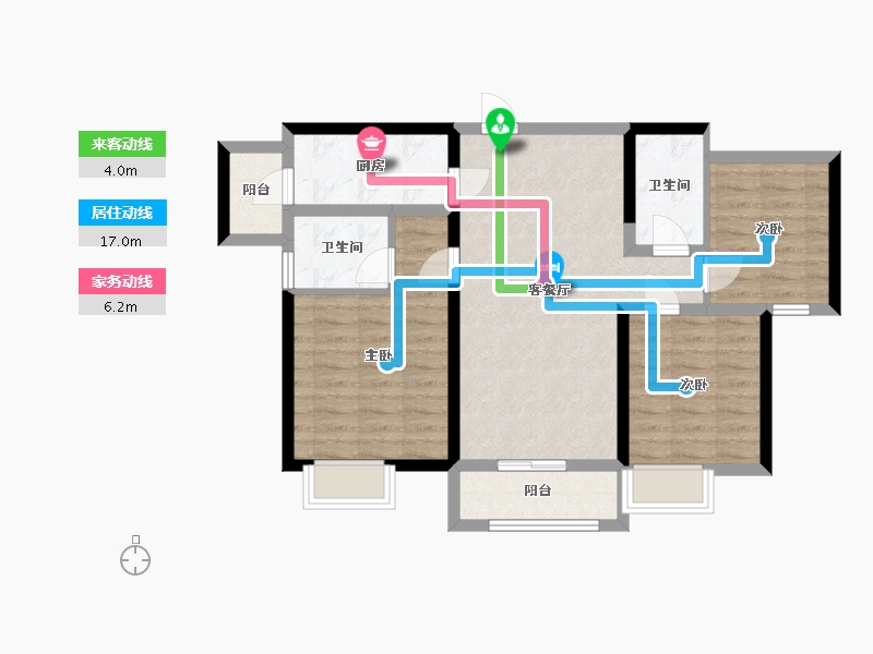 陕西省-西安市-星雨华府-77.16-户型库-动静线