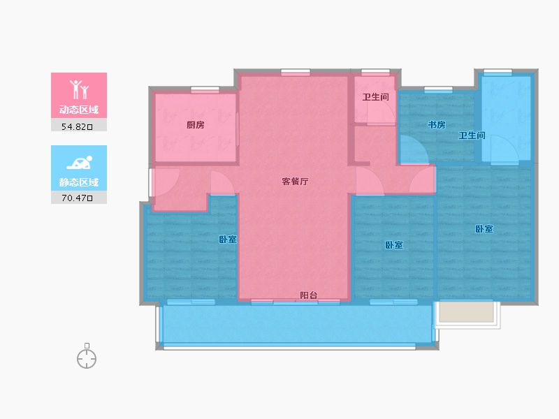 江苏省-无锡市-绿地四季印象-114.01-户型库-动静分区