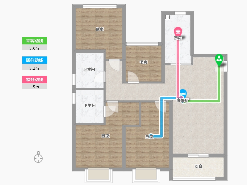 江苏省-无锡市-璞悦滨湖望-100.00-户型库-动静线