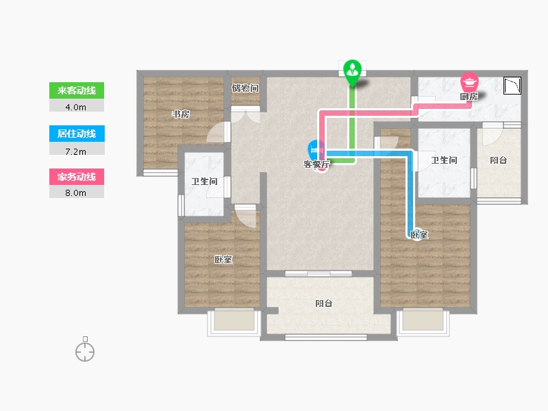 江苏省-无锡市-红豆人民路九号-101.08-户型库-动静线