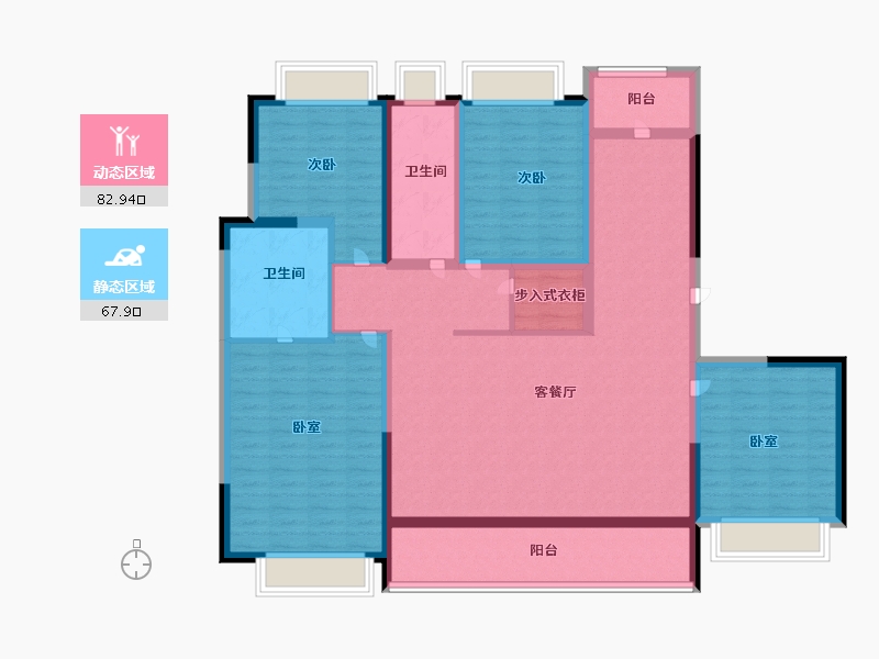 江苏省-无锡市-绿城凤起和鸣-134.00-户型库-动静分区