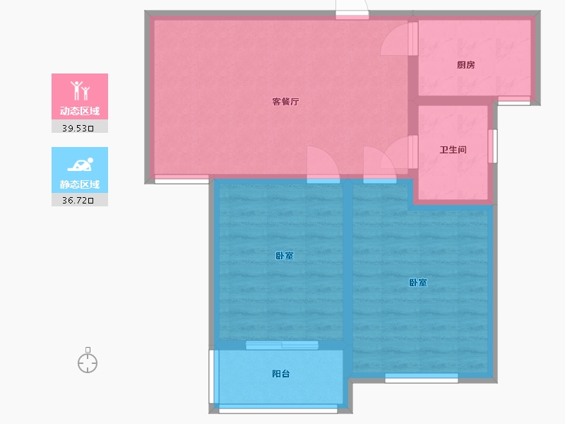 江苏省-无锡市-寺头家园三期-68.00-户型库-动静分区