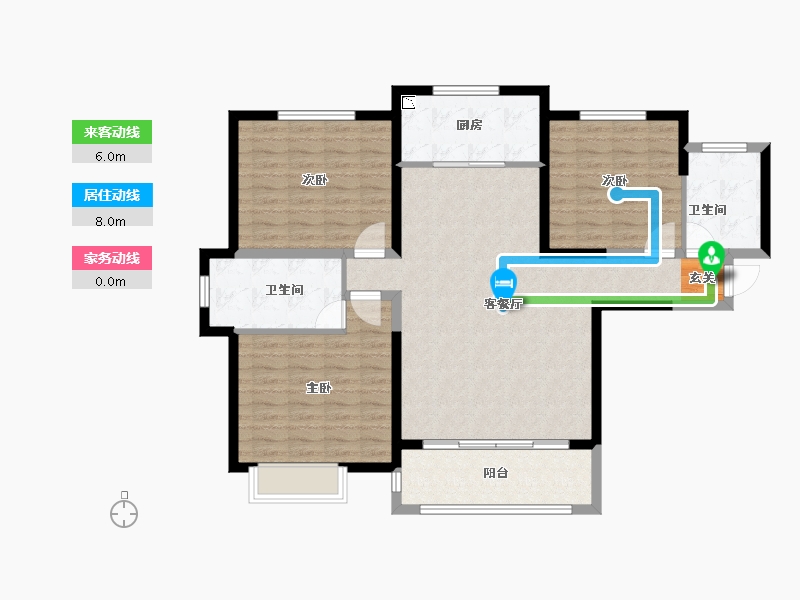 陕西省-宝鸡市-世纪景元东区-108.00-户型库-动静线