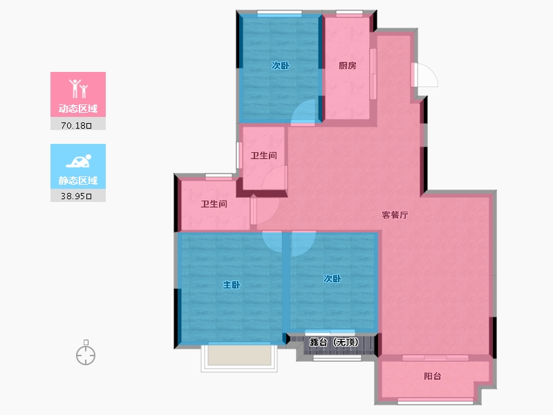 江苏省-南京市-恒大溪山公馆-100.00-户型库-动静分区