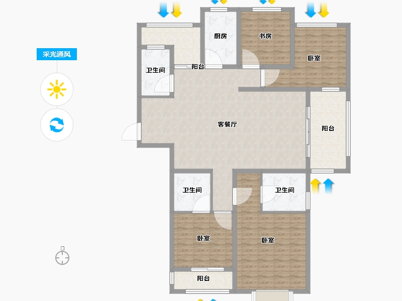 江苏省-无锡市-红豆人民路九号-149.00-户型库-采光通风