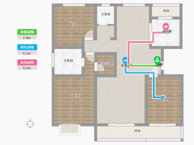 陕西省-咸阳市-沣柳国际-120.70-户型库-动静线