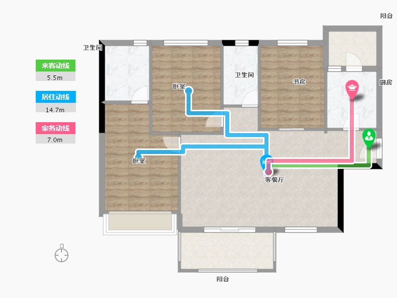 安徽省-宿州市-彼岸星城·融耀-98.00-户型库-动静线