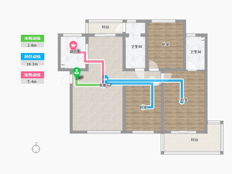 陕西省-渭南市-光运云府-110.10-户型库-动静线