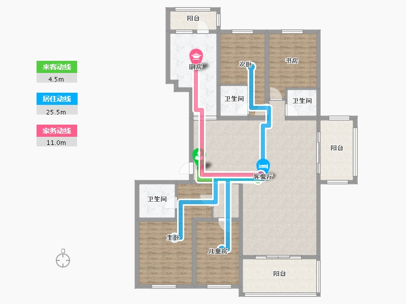 山东省-日照市-安泰名筑-164.54-户型库-动静线