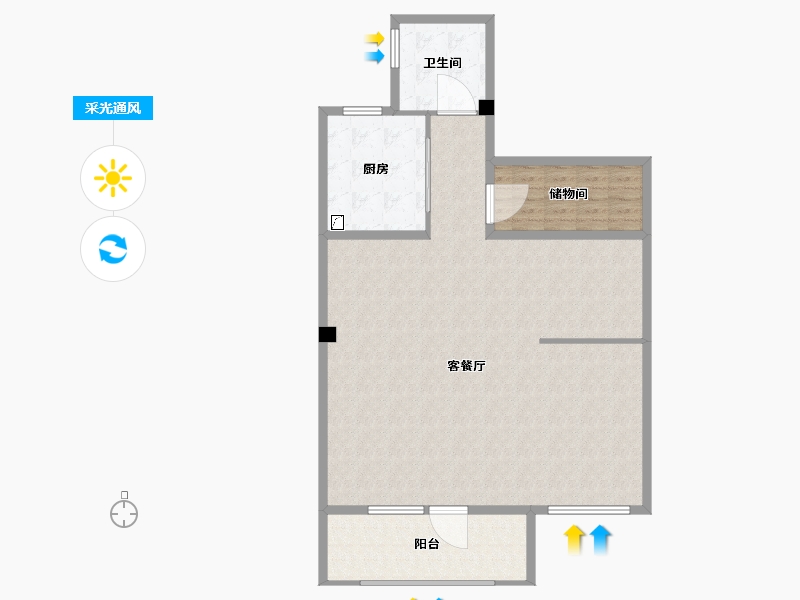 江苏省-无锡市-融创敔山桃源-119.96-户型库-采光通风