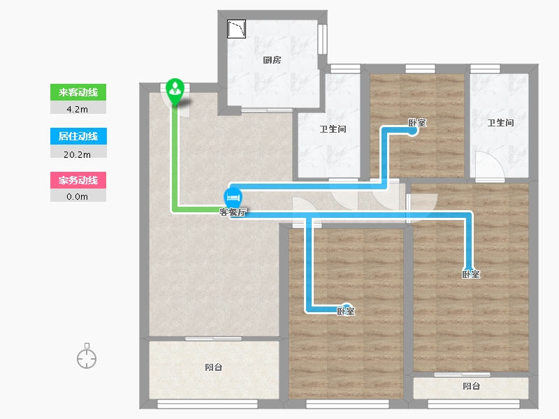 江苏省-无锡市-璞悦滨湖望-84.00-户型库-动静线