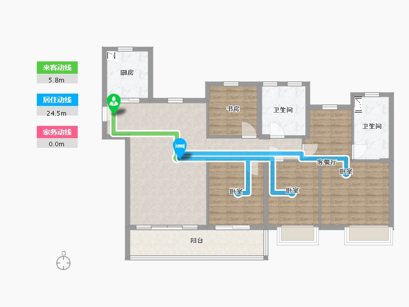 江苏省-无锡市-绿地四季印象-114.00-户型库-动静线