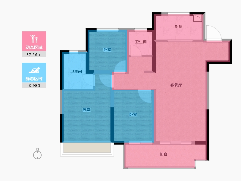 江苏省-徐州市-绿地运河小镇-88.00-户型库-动静分区