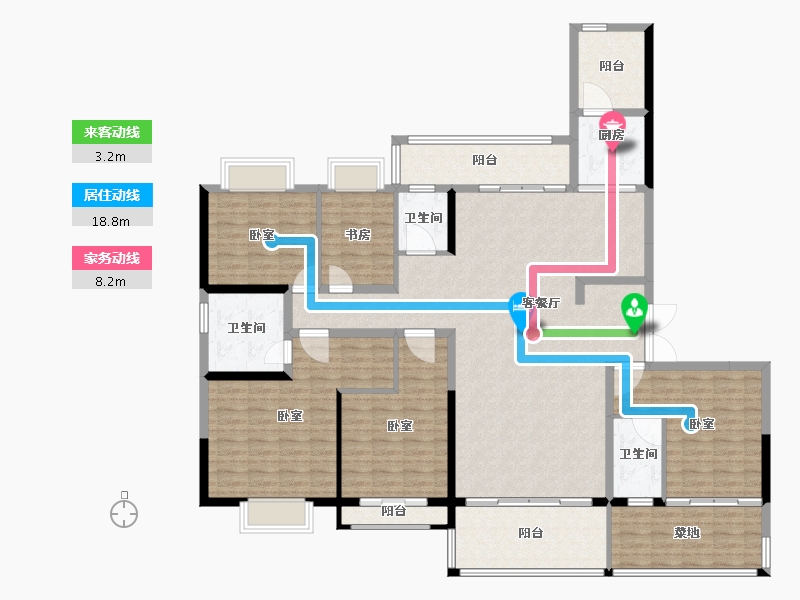 江苏省-常州市-碧桂园柏悦世家-178.51-户型库-动静线