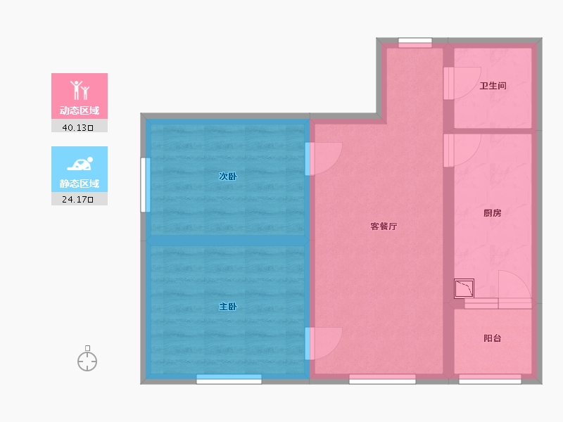 黑龙江省-哈尔滨市-江城国际-56.31-户型库-动静分区