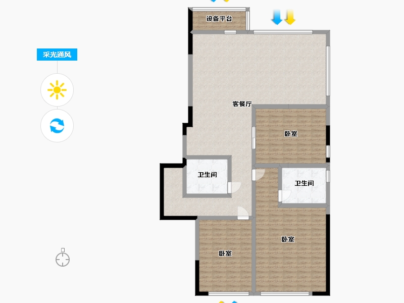 江苏省-无锡市-和玺-154.01-户型库-采光通风