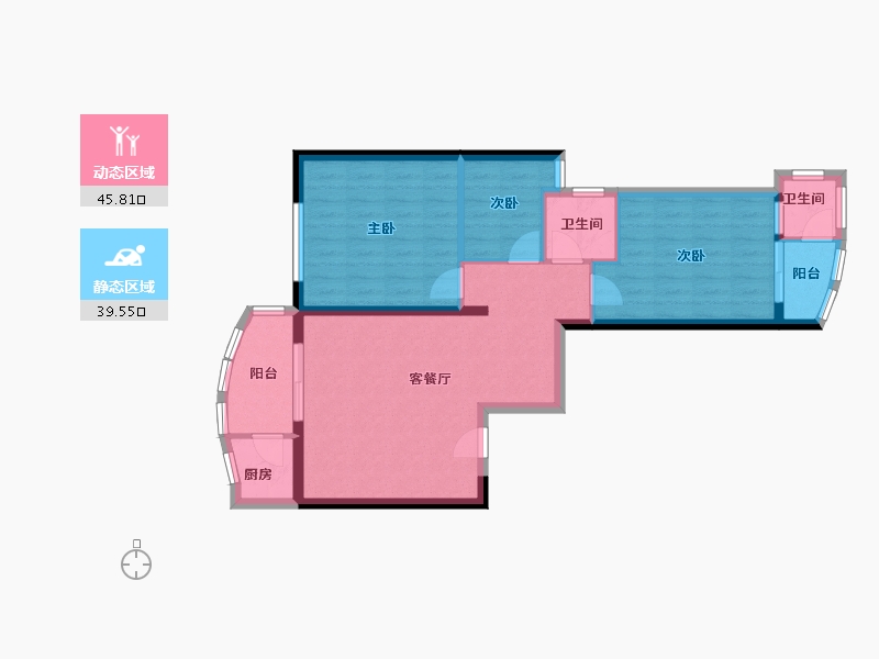 福建省-泉州市-嘉琳广场-76.54-户型库-动静分区