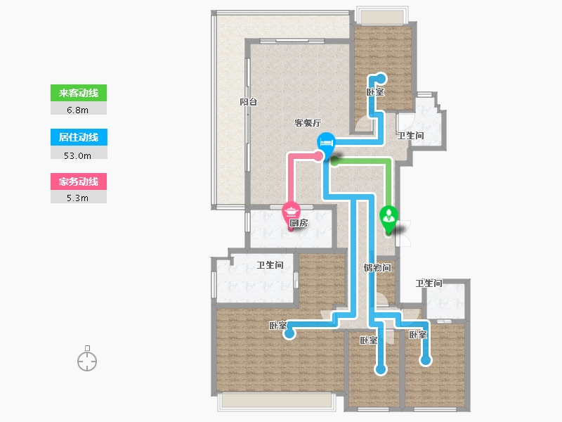 江苏省-南京市-华侨城天鹅堡-215.56-户型库-动静线