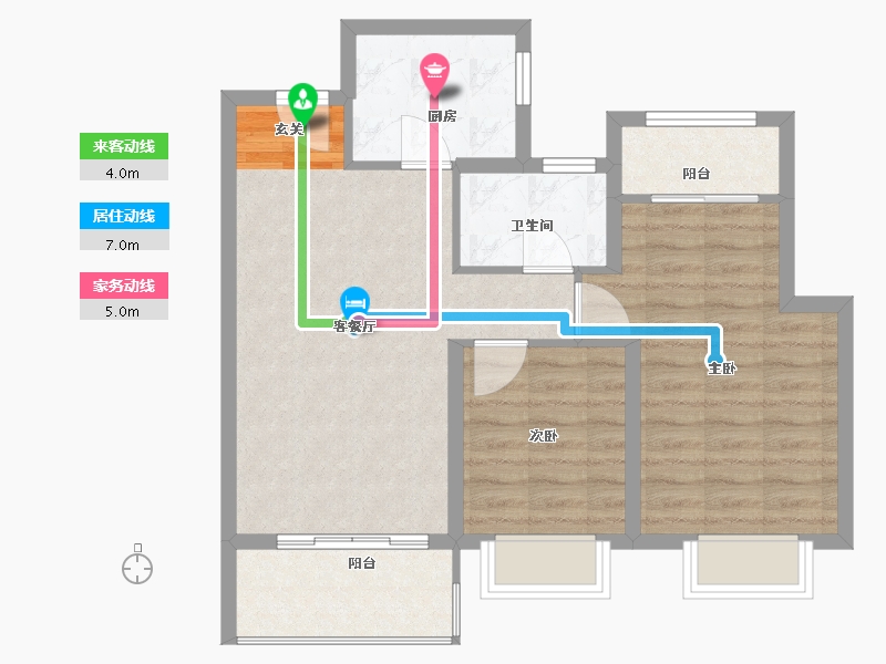 江苏省-南京市-远洋万和四季-71.00-户型库-动静线