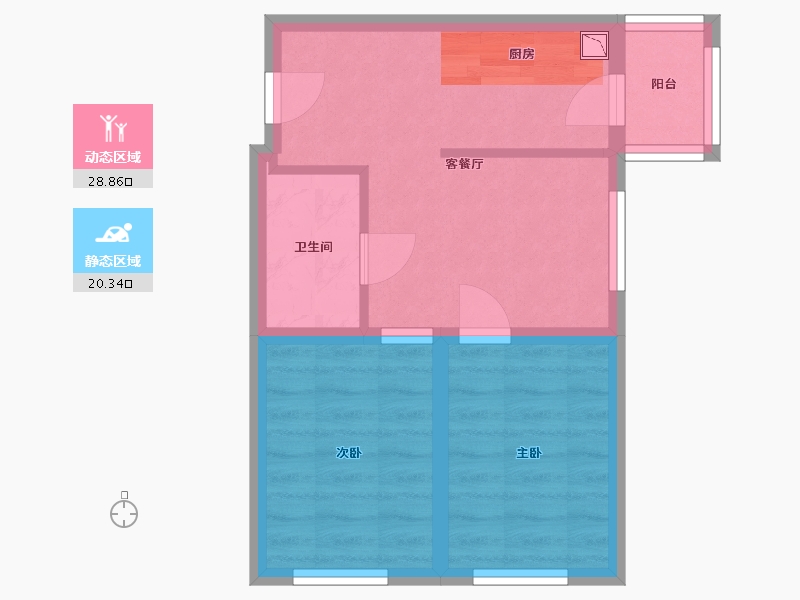 黑龙江省-哈尔滨市-金色城邦-42.94-户型库-动静分区