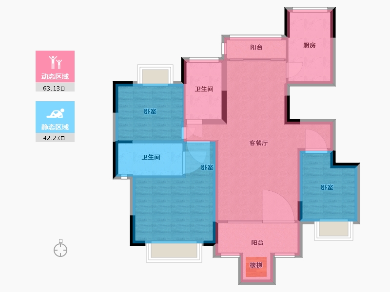 江苏省-无锡市-无锡恒大翡翠公园-94.00-户型库-动静分区