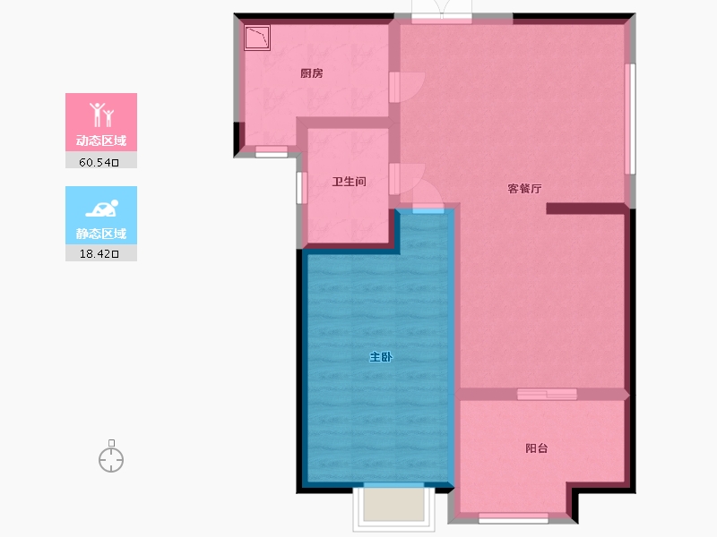 陕西省-西安市-星雨华府-70.00-户型库-动静分区