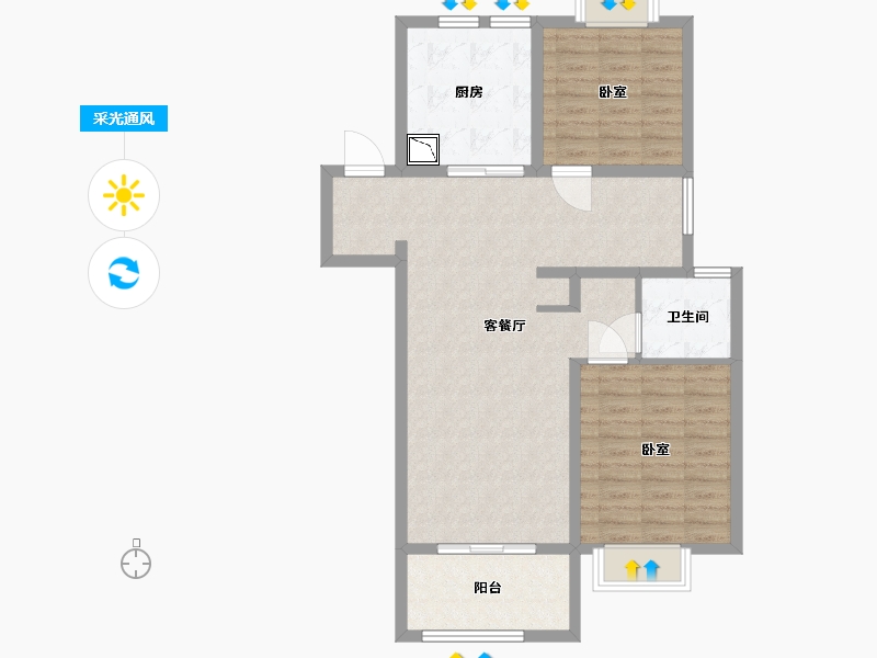 江苏省-无锡市-无锡融创文旅城-84.00-户型库-采光通风