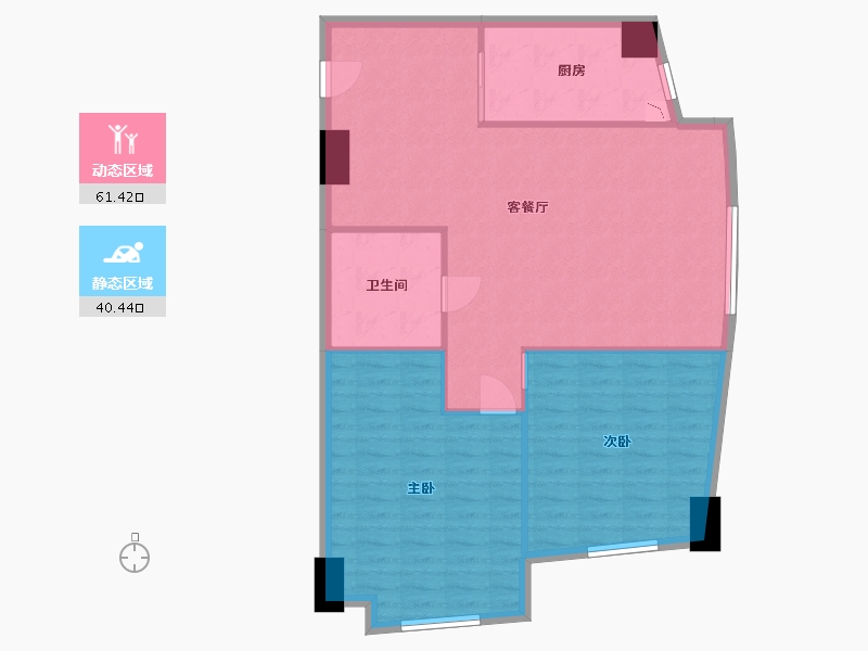 黑龙江省-哈尔滨市-汇智中心-93.06-户型库-动静分区