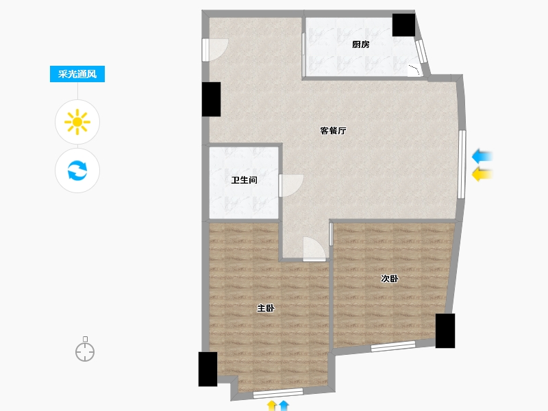 黑龙江省-哈尔滨市-汇智中心-93.06-户型库-采光通风