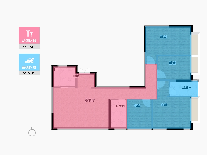 江苏省-南京市-保利和光晨樾-104.86-户型库-动静分区