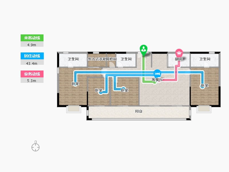 陕西省-西安市-沣水云间-171.44-户型库-动静线