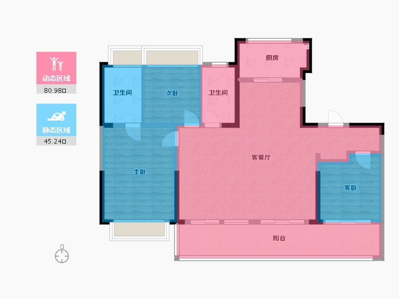 江苏省-无锡市-旭辉公元-114.01-户型库-动静分区