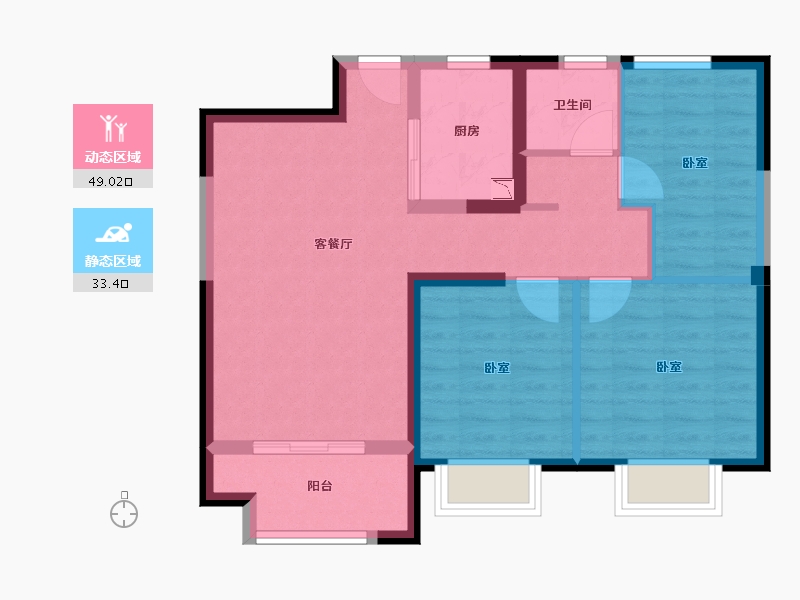 江苏省-无锡市-金科财富商业广场-73.44-户型库-动静分区