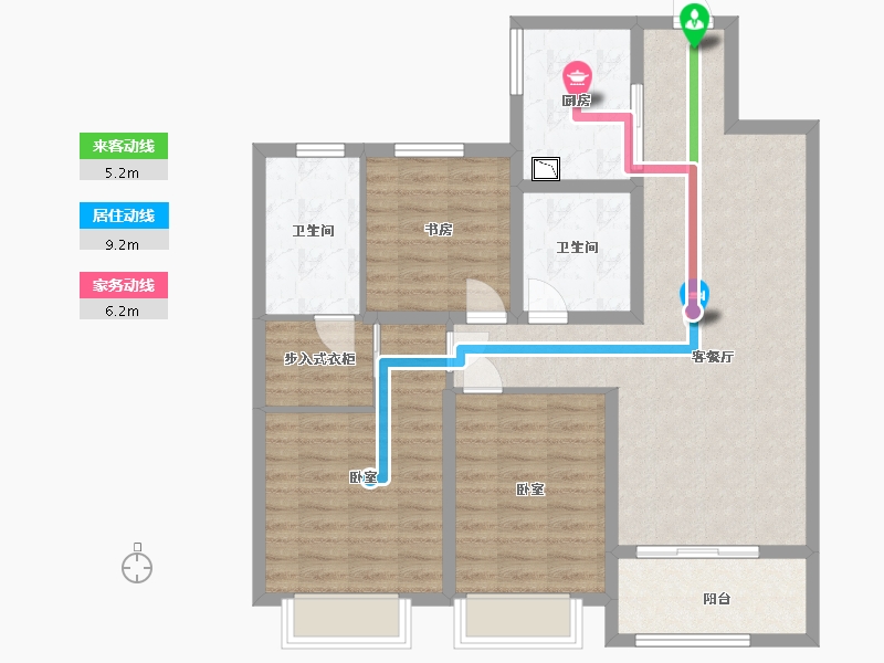 江苏省-无锡市-无锡融创文旅城-95.00-户型库-动静线