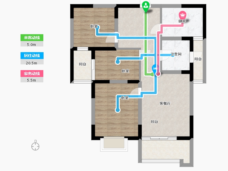 安徽省-宿州市-首钢·首御-78.28-户型库-动静线