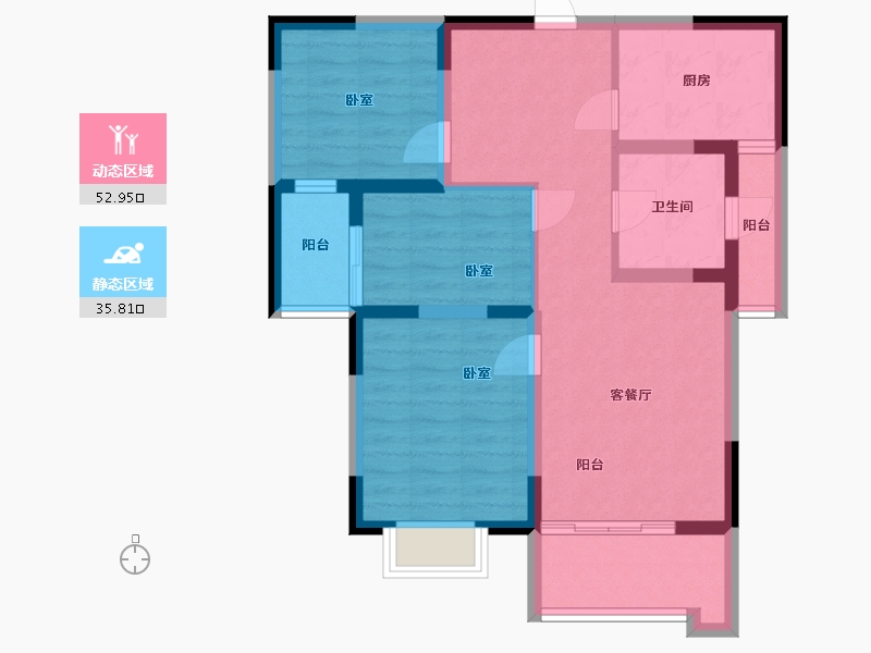 安徽省-宿州市-首钢·首御-78.28-户型库-动静分区