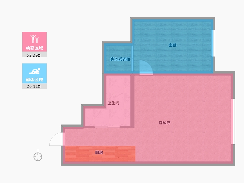 黑龙江省-哈尔滨市-龙创新世纪-65.80-户型库-动静分区