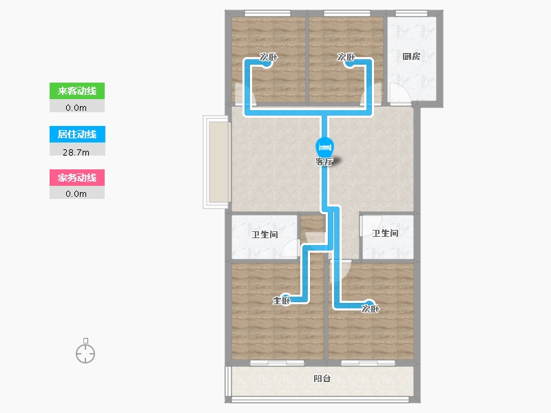 浙江省-台州市-京都珑悦府-104.00-户型库-动静线