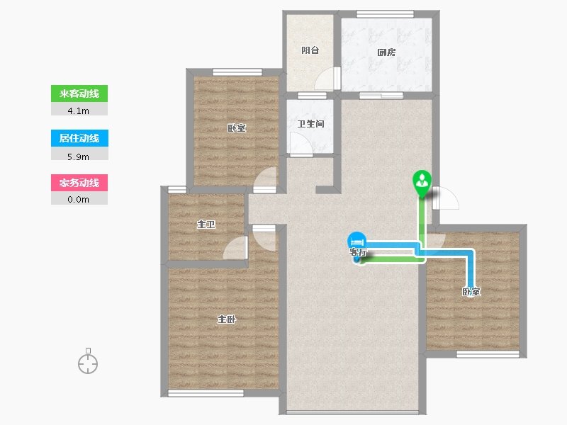 陕西省-宝鸡市-如园·城市运动公园-111.52-户型库-动静线