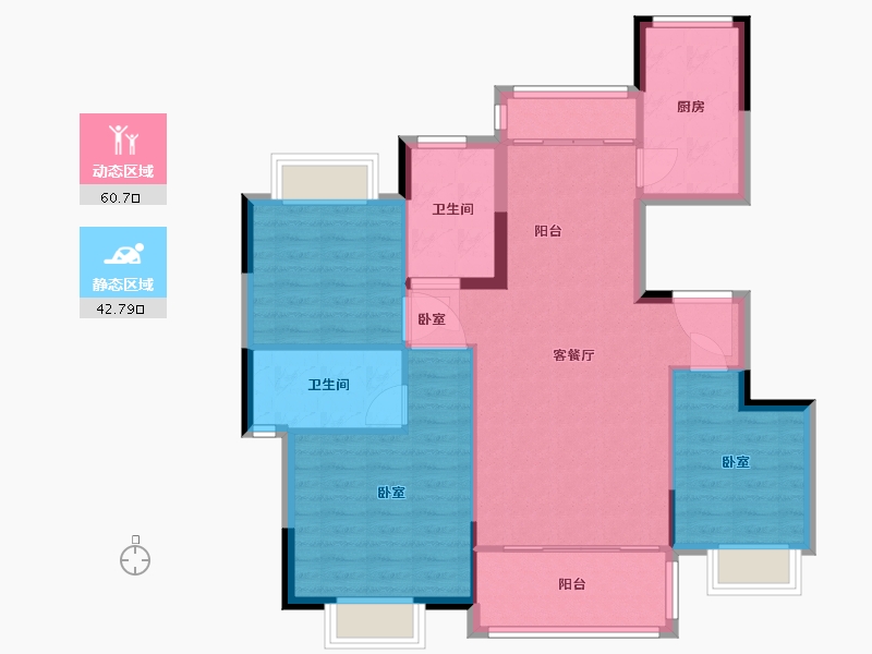 江苏省-无锡市-无锡恒大翡翠公园-94.09-户型库-动静分区