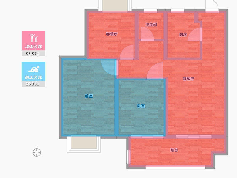 江苏省-常州市-光明城投荷樾府-73.00-户型库-动静分区