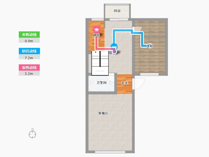 内蒙古自治区-包头市-中城·国际城-69.97-户型库-动静线