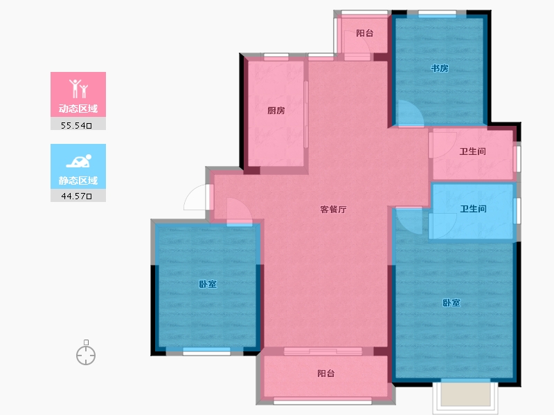 上海-undefined-光明·金山府-89.68-户型库-动静分区