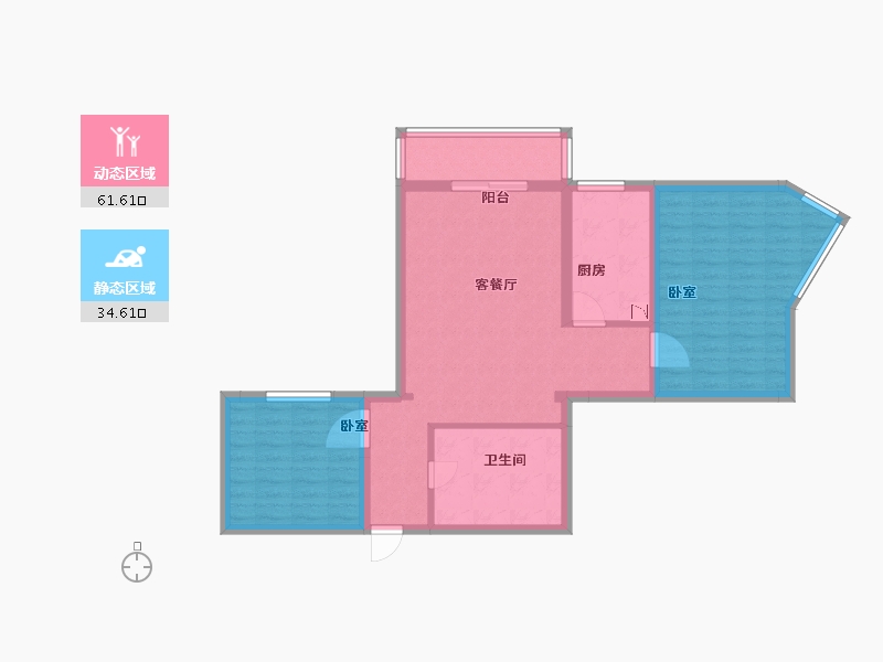 甘肃省-兰州市-华富瑞士名居-86.27-户型库-动静分区