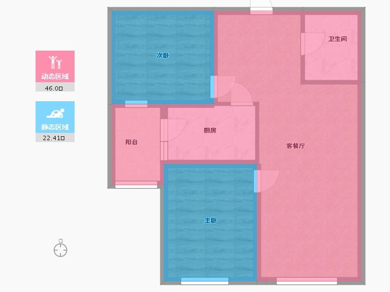 黑龙江省-哈尔滨市-大都会新天地5期-60.70-户型库-动静分区