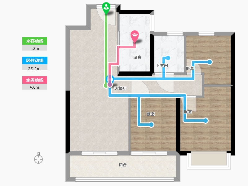 陕西省-西安市-合创君悦府-79.01-户型库-动静线