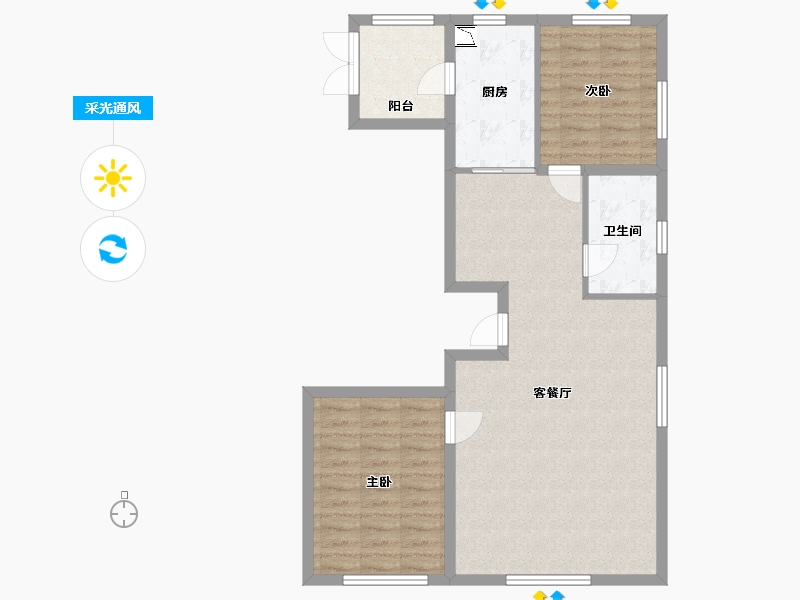 黑龙江省-哈尔滨市-江城国际-79.08-户型库-采光通风