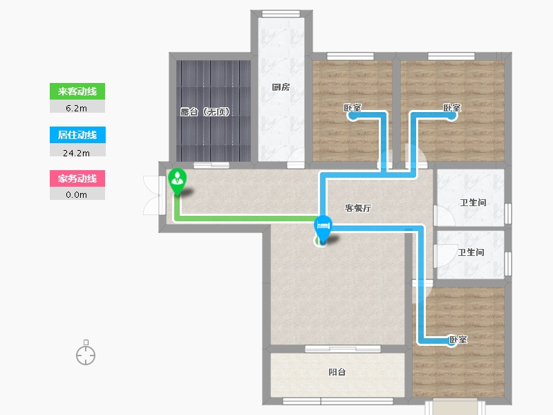 甘肃省-兰州市-天佑嘉州润园-99.47-户型库-动静线