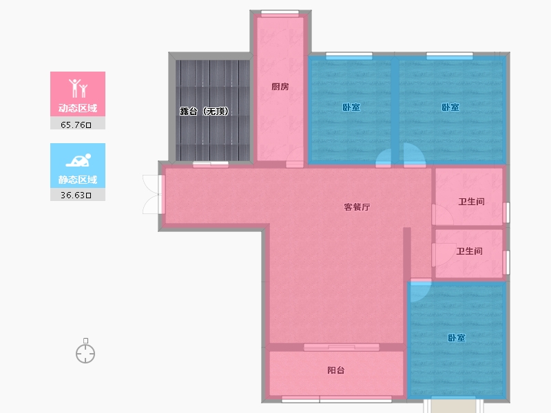 甘肃省-兰州市-天佑嘉州润园-99.47-户型库-动静分区